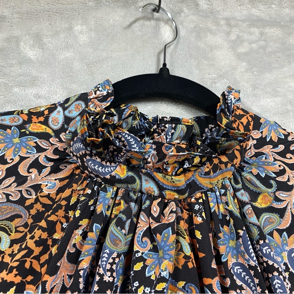 Julia Jordan Flutter Sleeve Ruffle Mock Neck Flor… - image 3